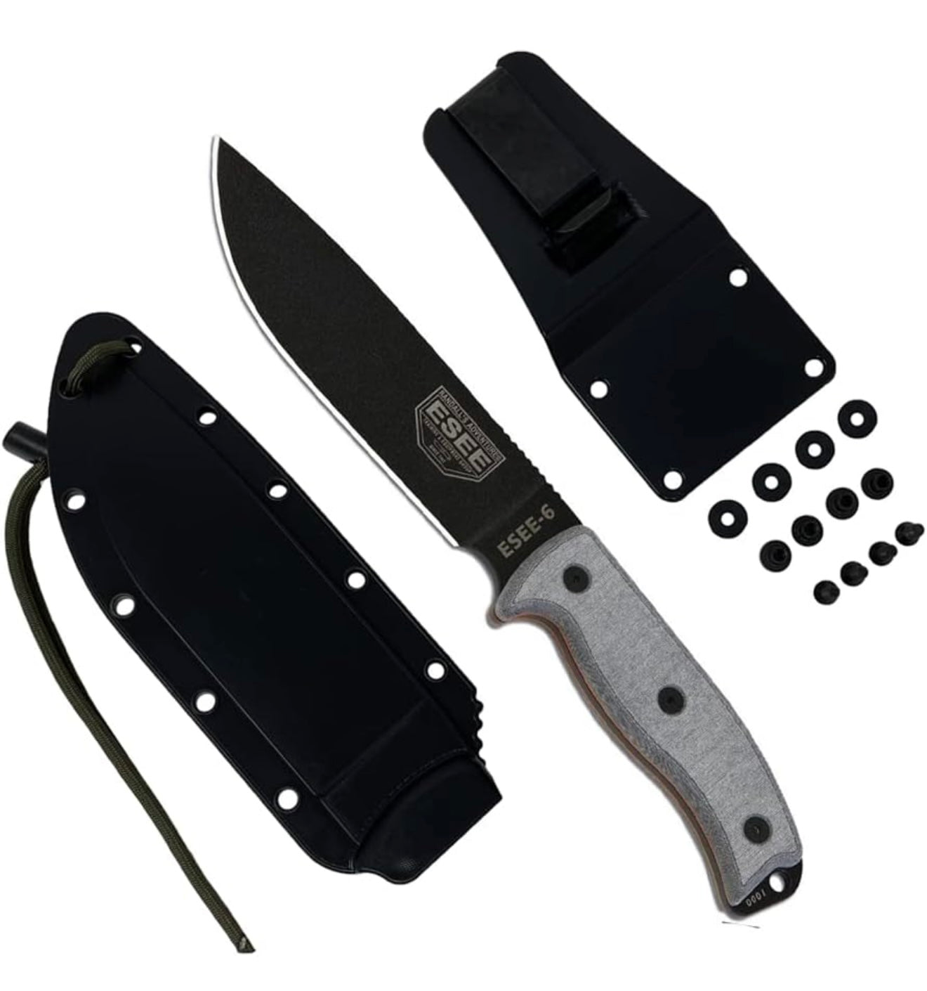 ESEE Knives 6P Fixed Blade Camping Knife w/Sleeve